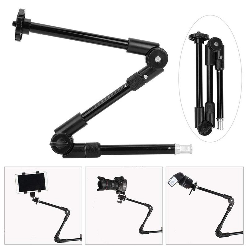 Serounder Three-Section Magic Arm,Adjustable Extension Articulated Arm Camera Extension Bracket with 1/4 & 3/8 Screw Hole Metal Lock Sleeve for Photography Lovers - Image 3
